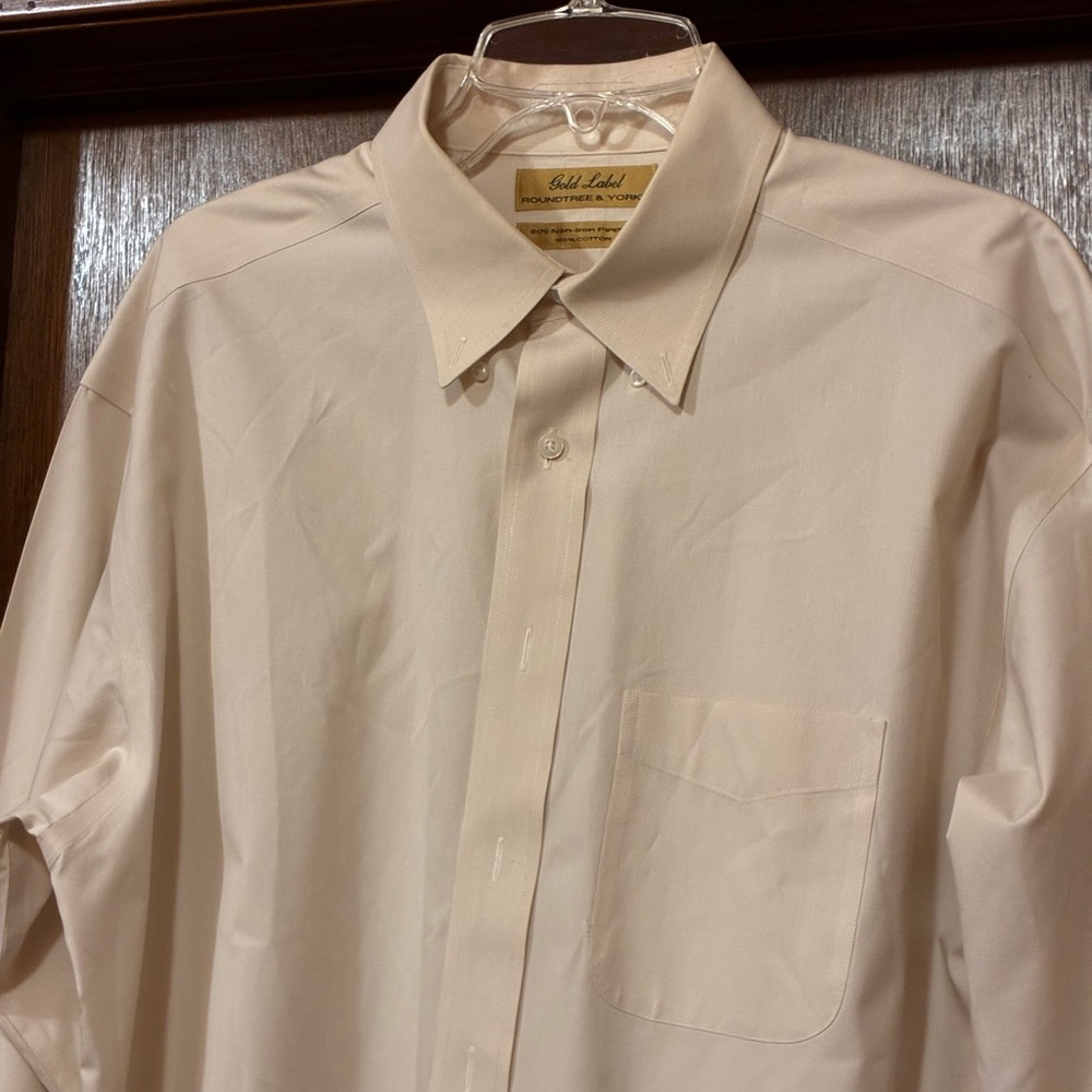 ROUNDTREE & YORKE Men Shirt / Cream